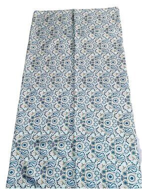 Waverly Traditions Teal Green Brown Paisley Print Tablecloth 120x60” Rectangle